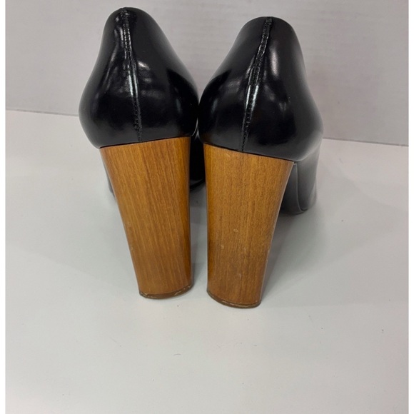 ✨ RARE Yves Saint Laurent Black Leather Pumps with Wooden Heel | EU 41 ✨ - Picture 6 of 9